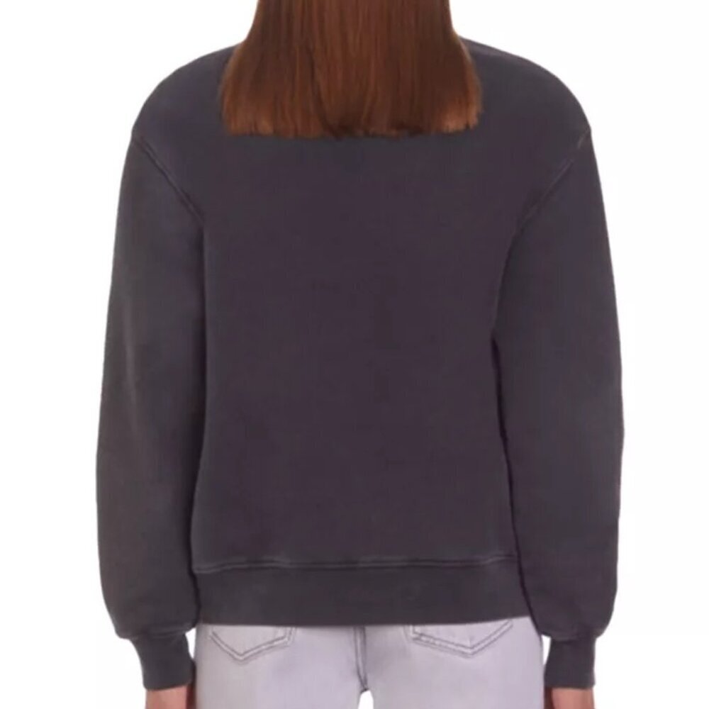 NWT The Kooples Dark Gray Graphic Print Crewneck L/S Sweatshirt Sz 2 - Picture 4 of 5